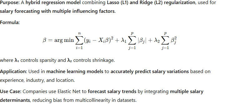 Elastic Net Regression Model